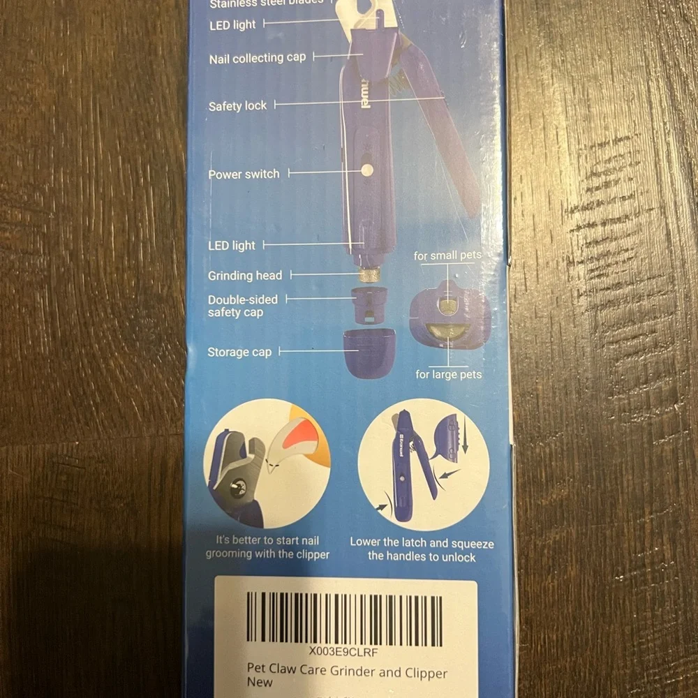 Kronwel Blue Pet Nail Grinder & Clipper